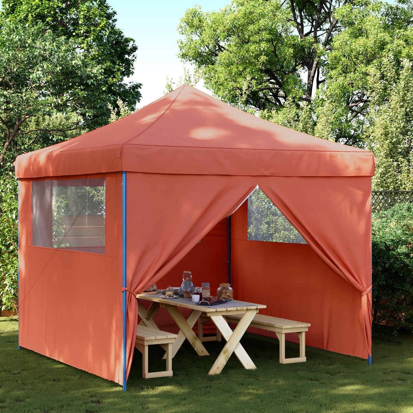 vidaXL Party Tent 292 x 292 x 315 cm Terracotta Oxford Fabric