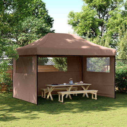 vidaXL Party Tent Folding Brown 279 x 410 x 315 cm Oxford Fabric
