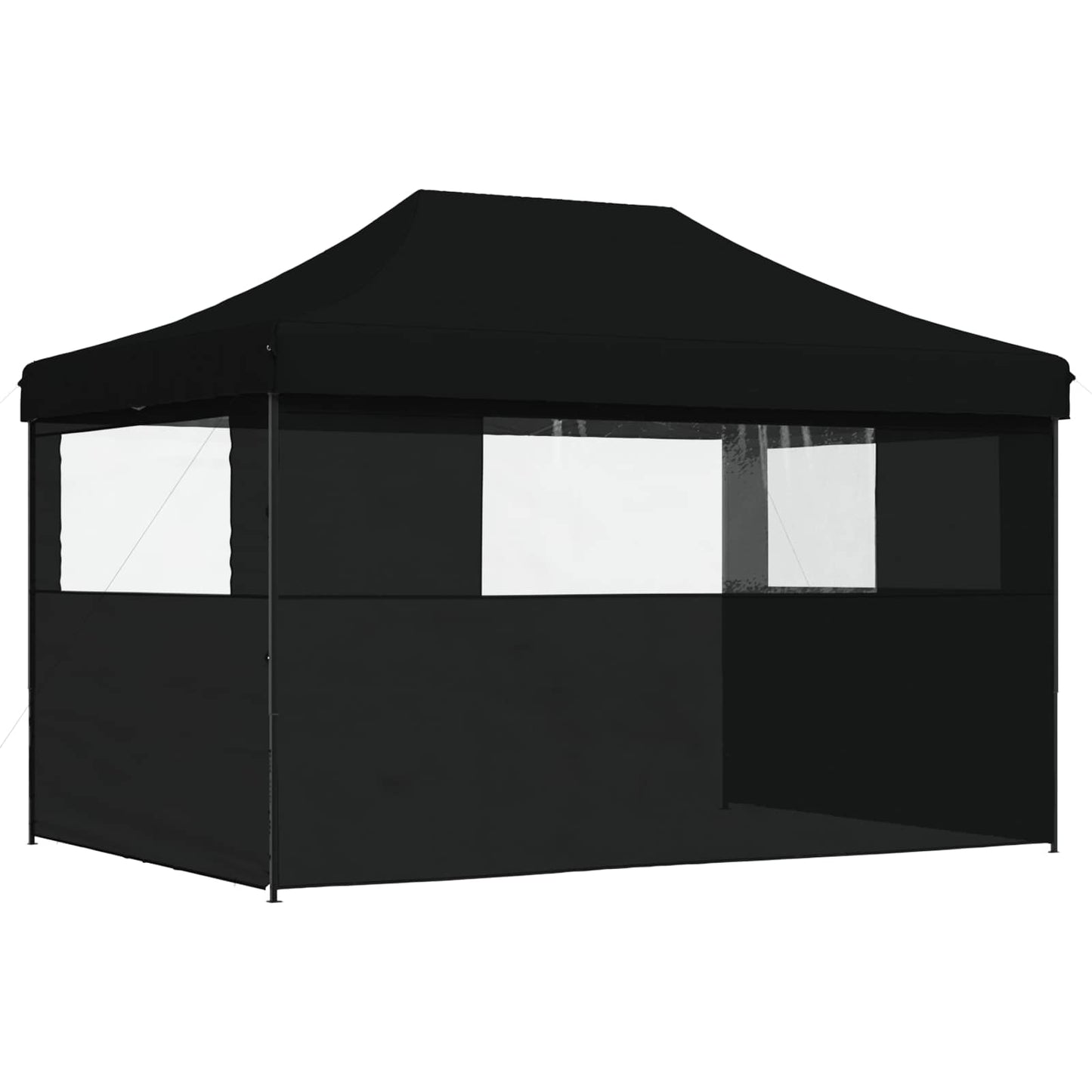 vidaXL Party Tent Folding Black 279 x 410 x 315 cm Oxford Fabric