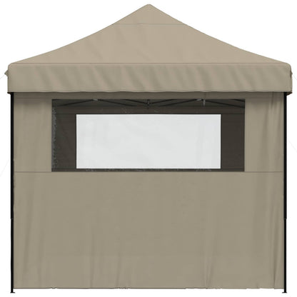 vidaXL Party Tent Folding Taupe 279 x 410 x 315 cm Oxford Fabric