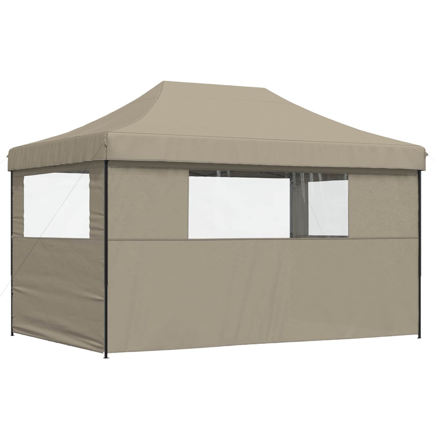 vidaXL Party Tent Folding Taupe 292 x 440 x 315 cm Oxford Fabric