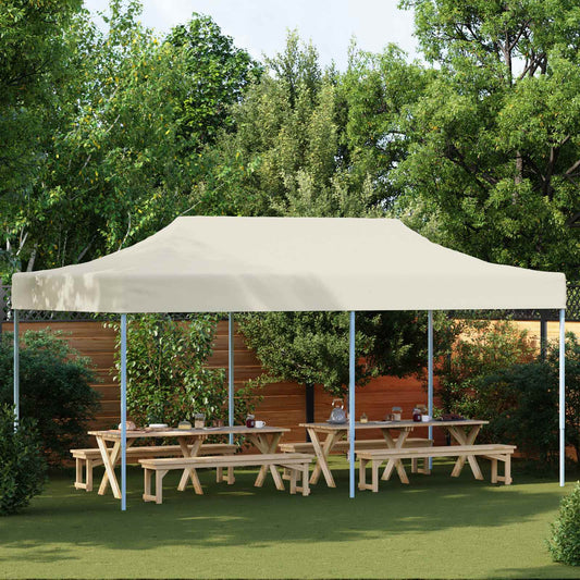 vidaXL Party Tent Folding Cream 291 x 580 x 315 cm Oxford Fabric
