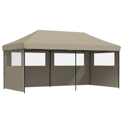 vidaXL Party Tent Folding Taupe 292 x 580 x 315 cm Oxford Fabric