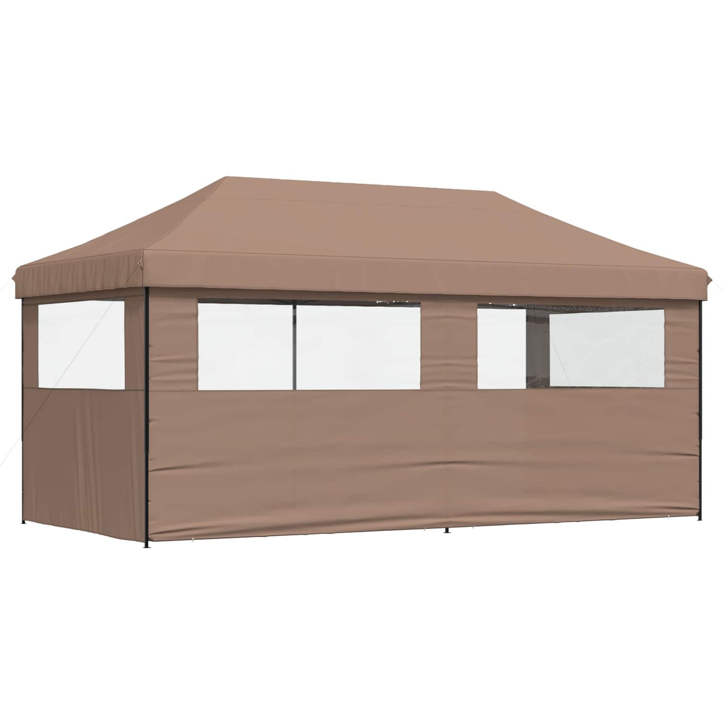 vidaXL Party Tent Folding Brown 292 x 580 x 315 cm Oxford Fabric