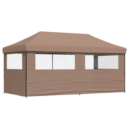 vidaXL Party Tent Folding Brown 292 x 580 x 315 cm Oxford Fabric