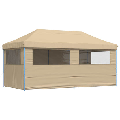 vidaXL Party Tent Folding Beige 292 x 580 x 315 cm Oxford Fabric