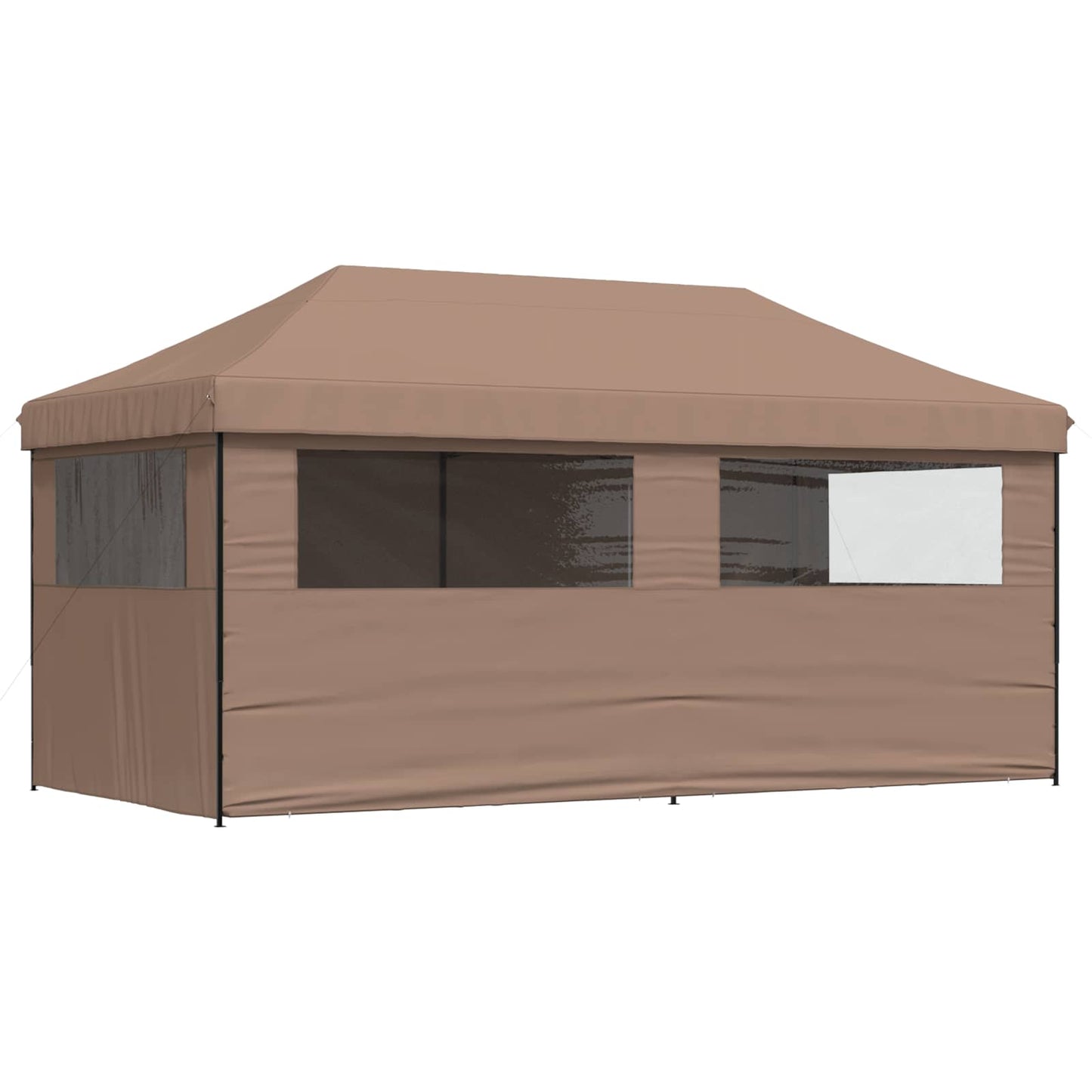 vidaXL Party Tent Folding Brown 292 x 580 x 315 cm Oxford Fabric