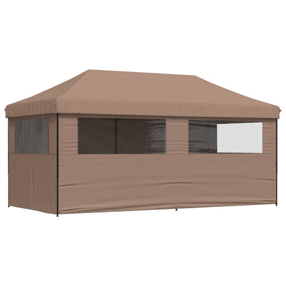 vidaXL Party Tent Folding Brown 292 x 580 x 315 cm Oxford Fabric