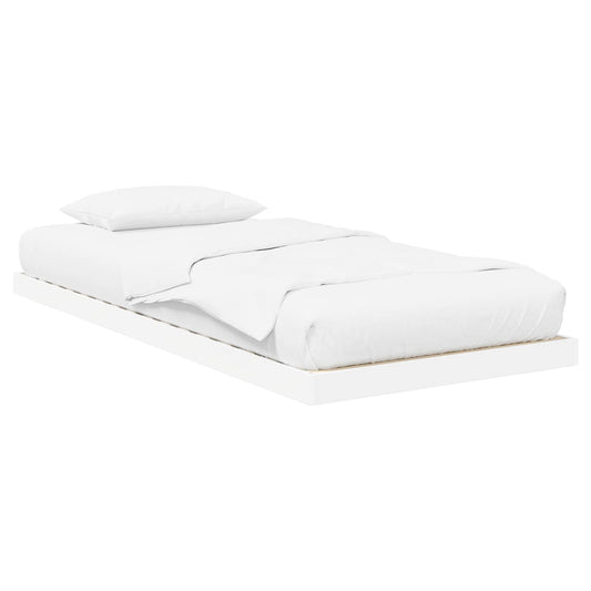 vidaXL Floor Bed Frame White 75 x 190 cm Engineered Wood