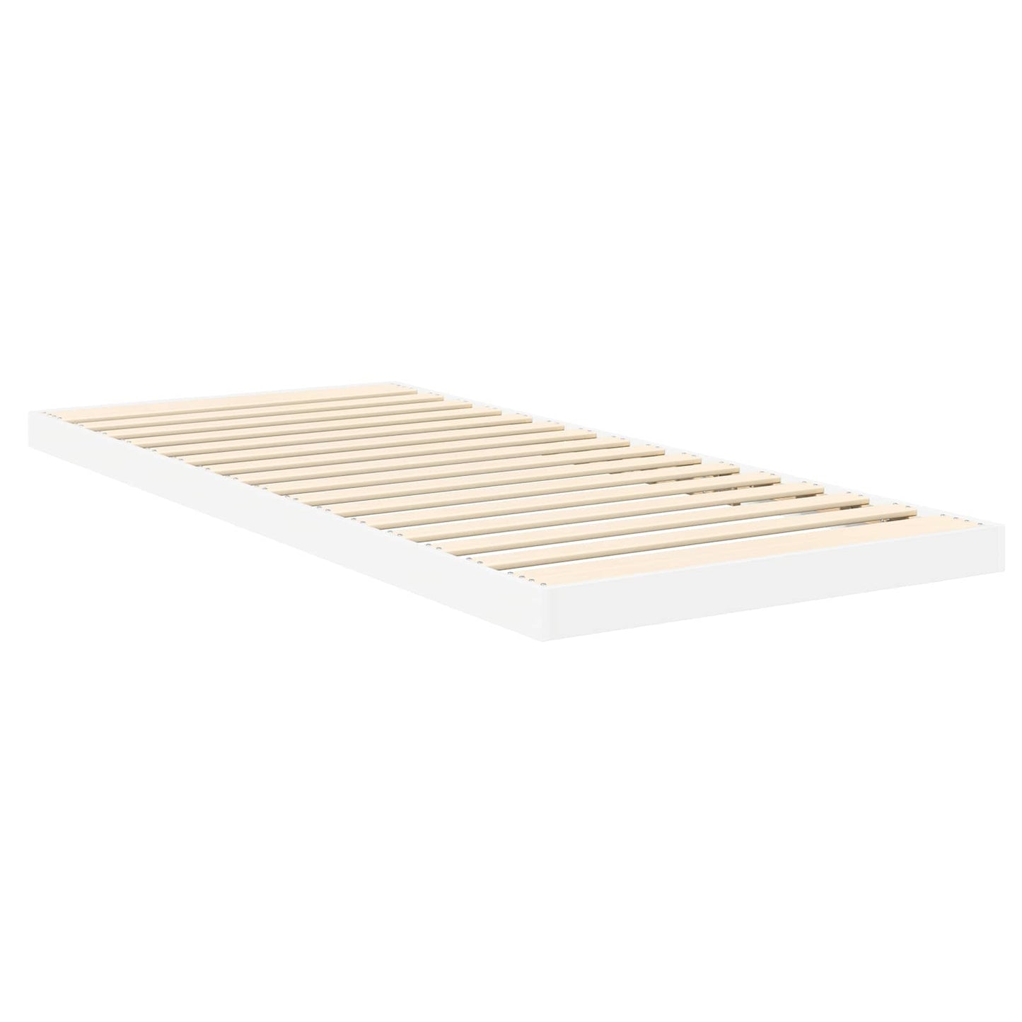 vidaXL Floor Bed Frame White 75 x 190 cm Engineered Wood