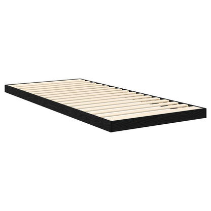 vidaXL Floor Bed Frame Black Oak 75 x 190 cm Engineered Wood