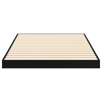 vidaXL Floor Bed Frame Black Oak 75 x 190 cm Engineered Wood