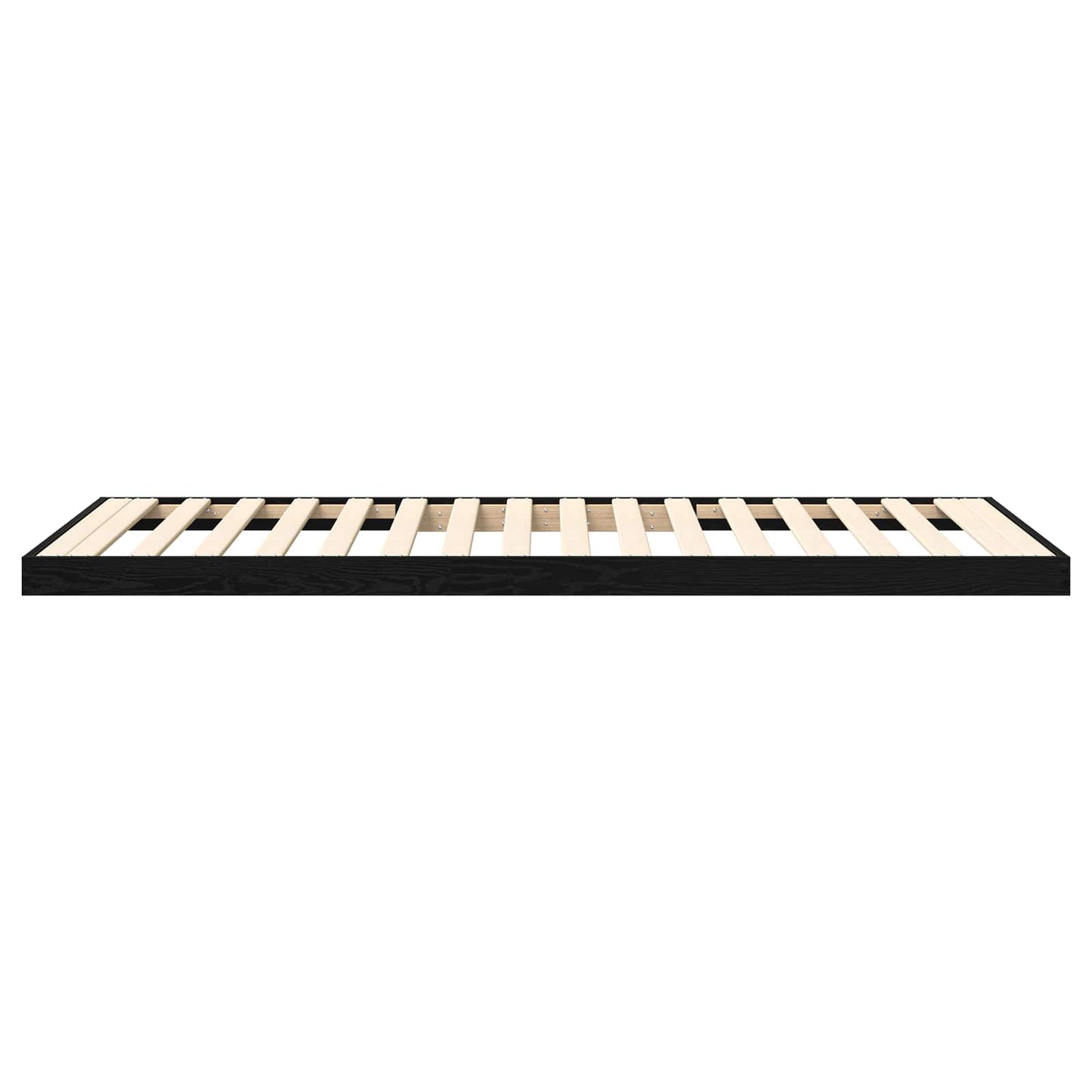 vidaXL Floor Bed Frame Black Oak 75 x 190 cm Engineered Wood