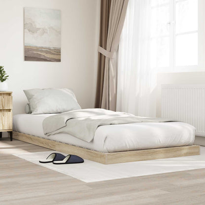 vidaXL Floor Bed Frame Sonoma 75 x 190 cm Engineered Wood