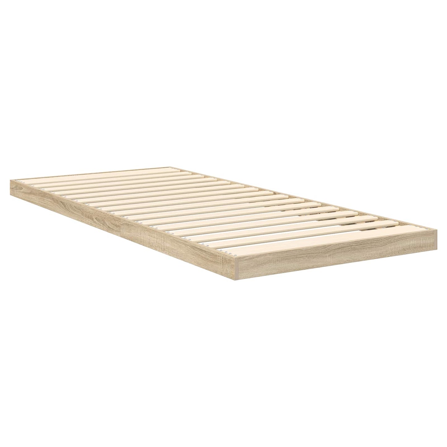 vidaXL Floor Bed Frame Sonoma 75 x 190 cm Engineered Wood