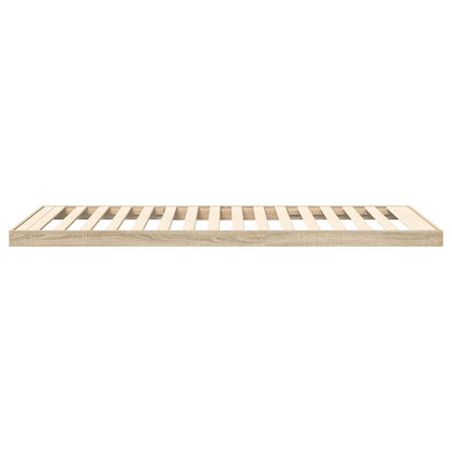 vidaXL Floor Bed Frame Sonoma 75 x 190 cm Engineered Wood