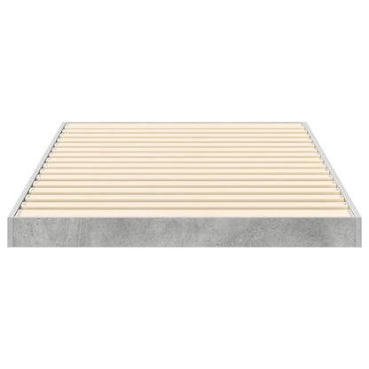 vidaXL Floor Bed Frame Concrete Grey 75 x 190 cm Engineered Wood