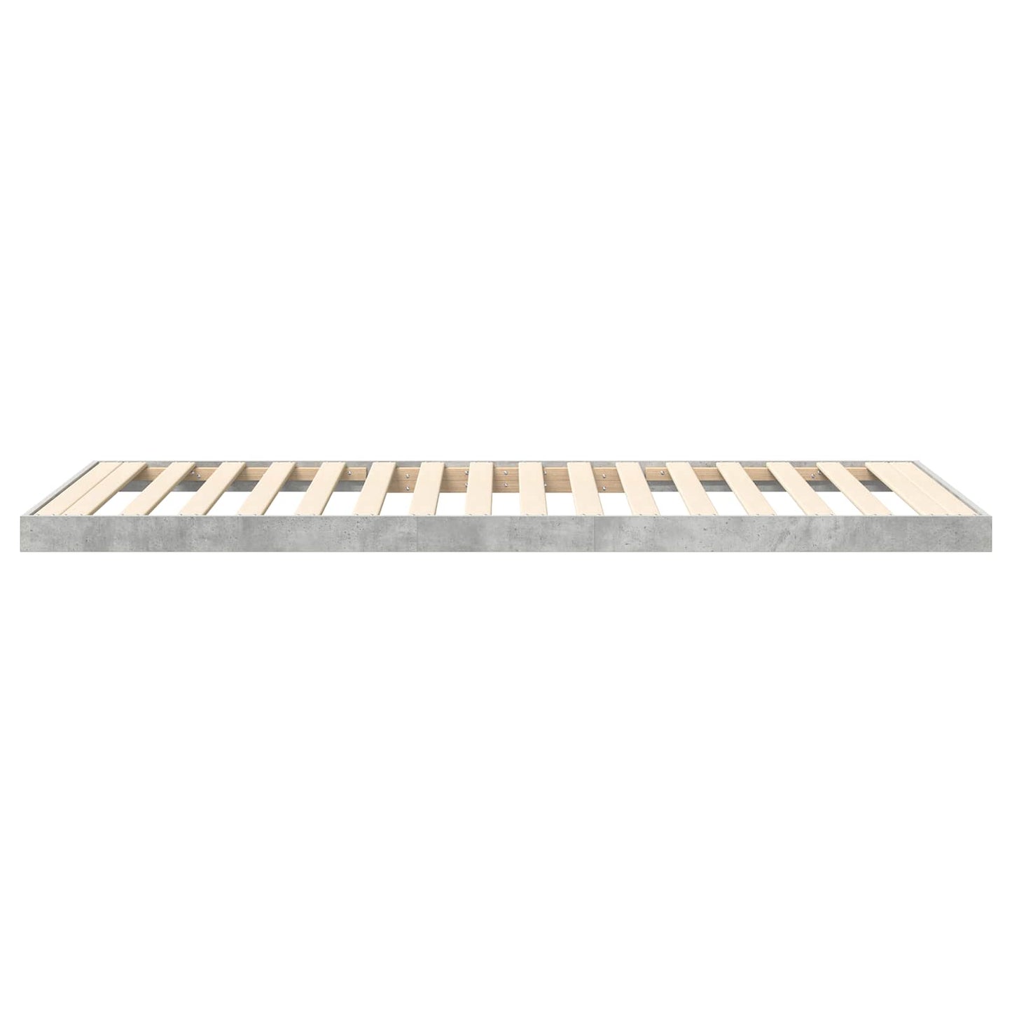 vidaXL Floor Bed Frame Concrete Grey 75 x 190 cm Engineered Wood