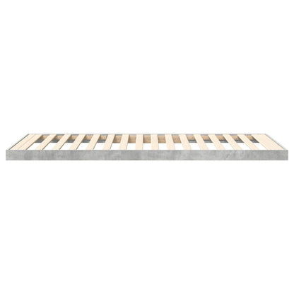 vidaXL Floor Bed Frame Concrete Grey 75 x 190 cm Engineered Wood