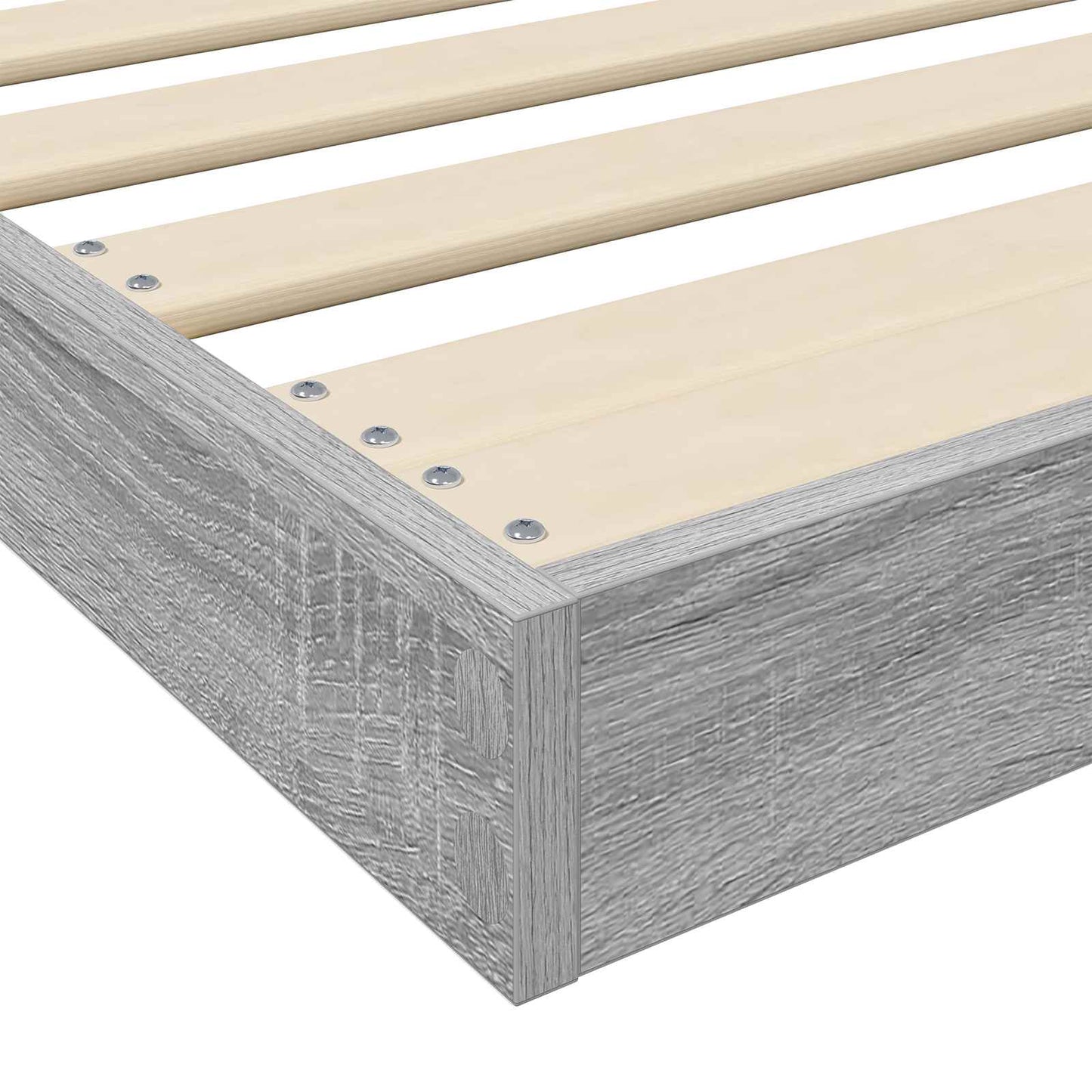 vidaXL Floor Bed Frame Sonoma 75 x 190 cm Engineered Wood