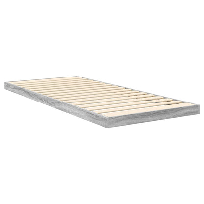 vidaXL Floor Bed Frame Grey Sonoma 90 x 190 cm Engineered Wood