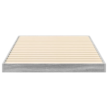 vidaXL Floor Bed Frame Grey Sonoma 90 x 190 cm Engineered Wood