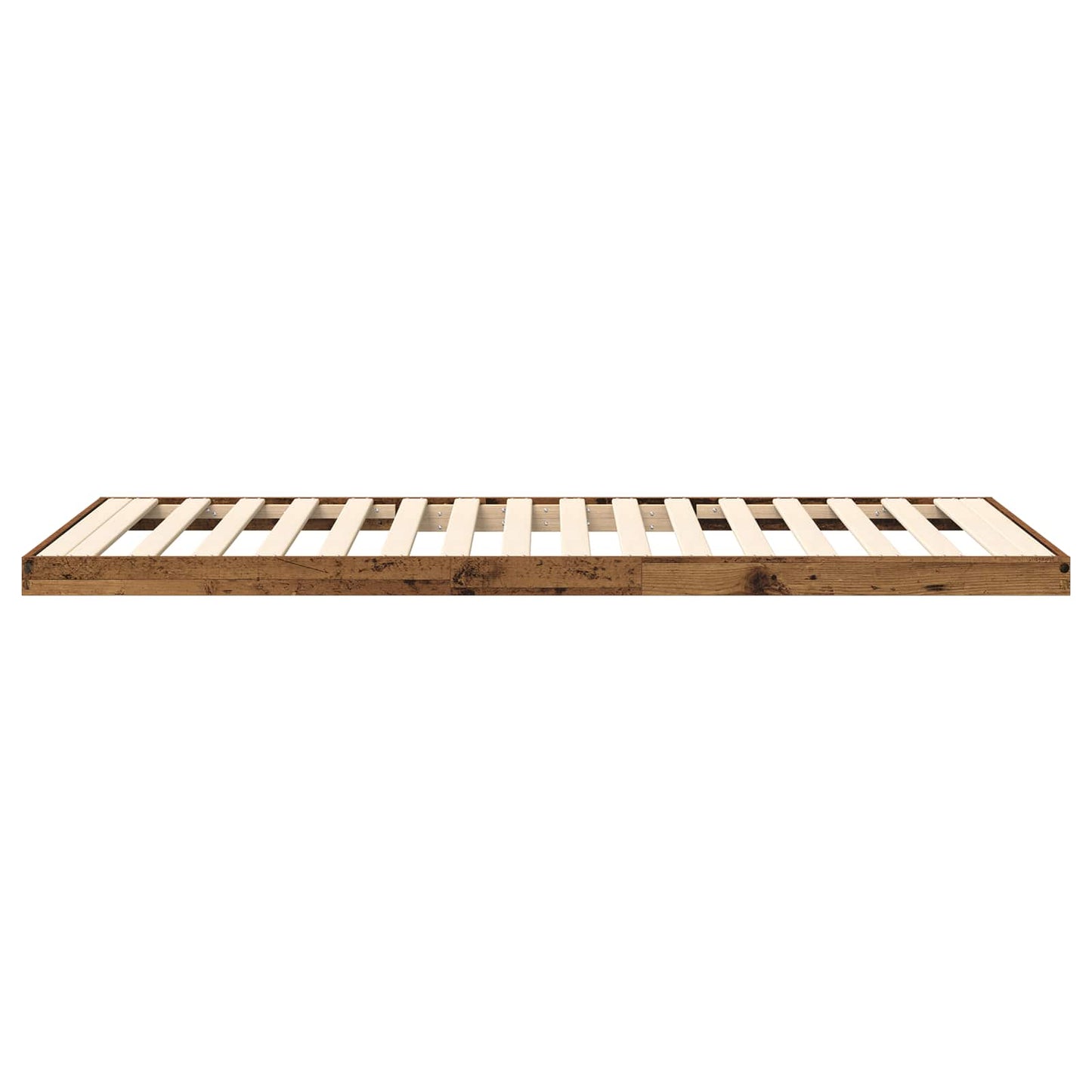 vidaXL Floor Bed Frame Old Wood 90 x 190 cm Engineered Wood