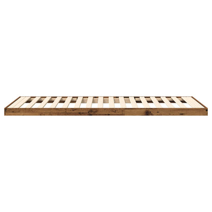 vidaXL Floor Bed Frame Old Wood 90 x 190 cm Engineered Wood