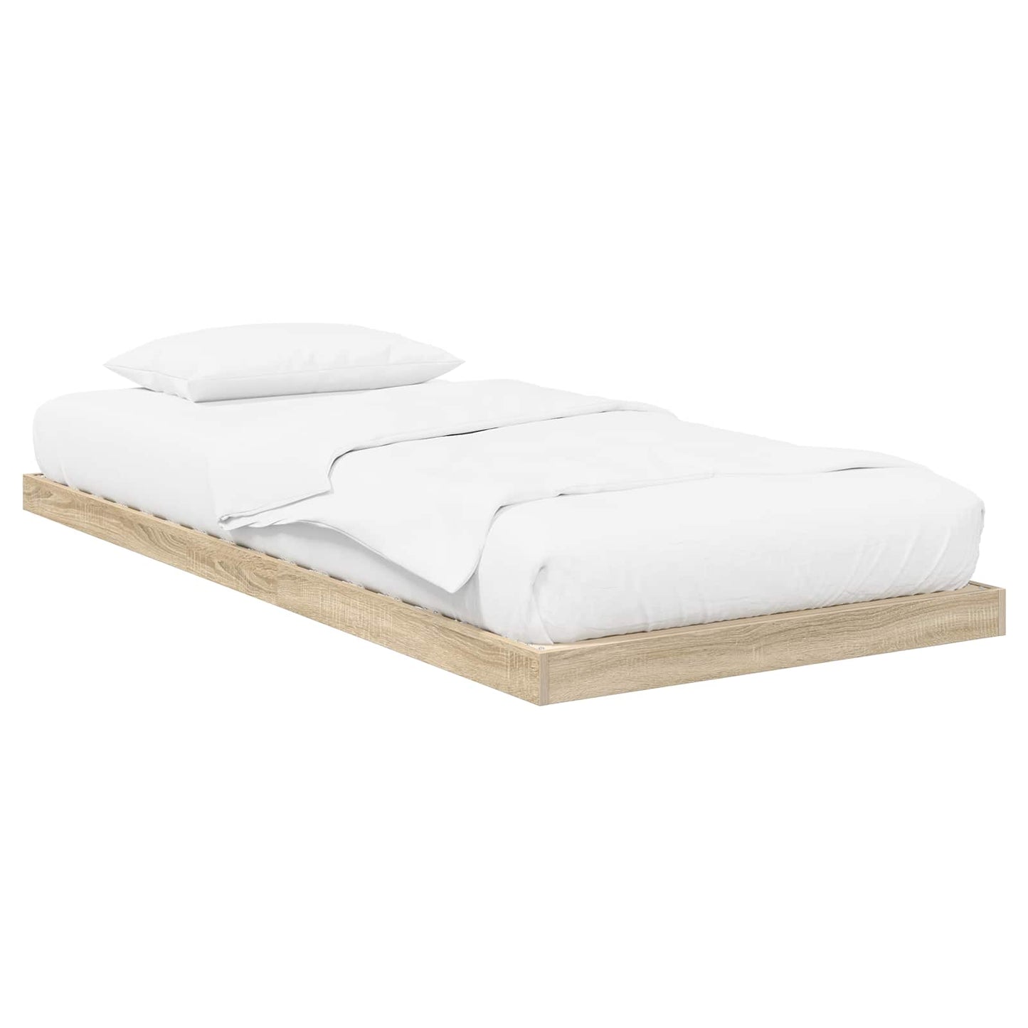 vidaXL Floor Bed Frame Sonoma 80 x 200 cm Engineered Wood