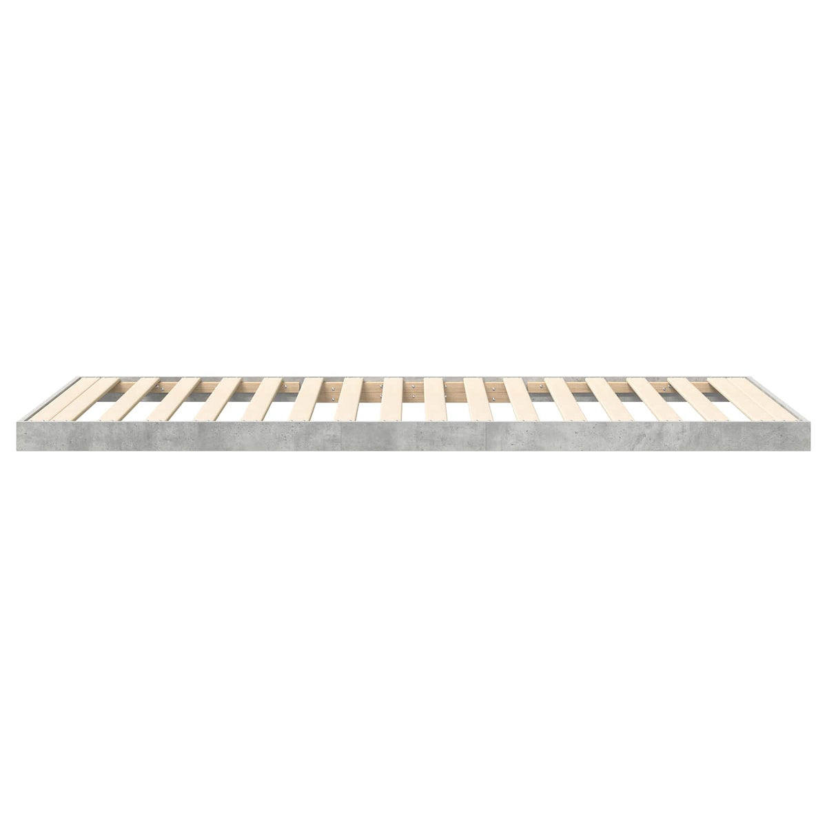 vidaXL Floor Bed Frame Concrete Grey 80 x 200 cm Engineered Wood