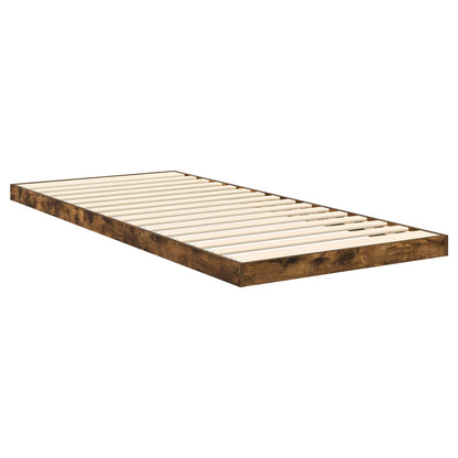 vidaXL Floor Bed Frame Smoked Oak 80 x 200 cm Engineered Wood