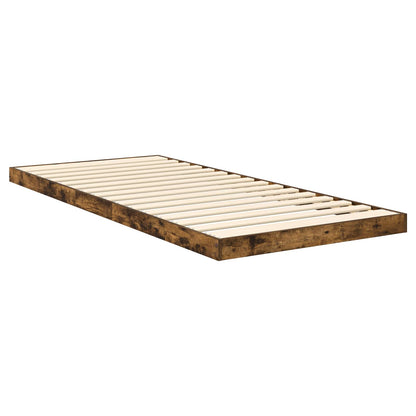 vidaXL Floor Bed Frame Smoked Oak 80 x 200 cm Engineered Wood