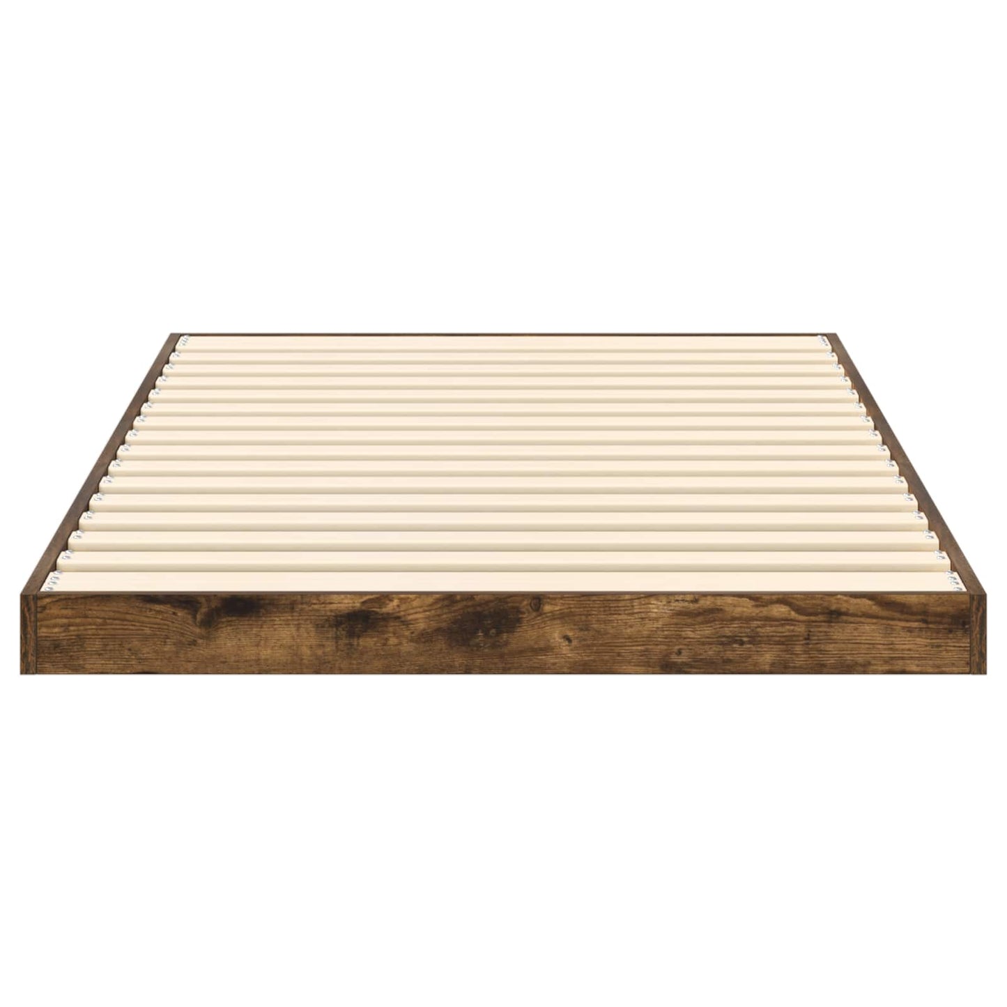 vidaXL Floor Bed Frame Smoked Oak 80 x 200 cm Engineered Wood