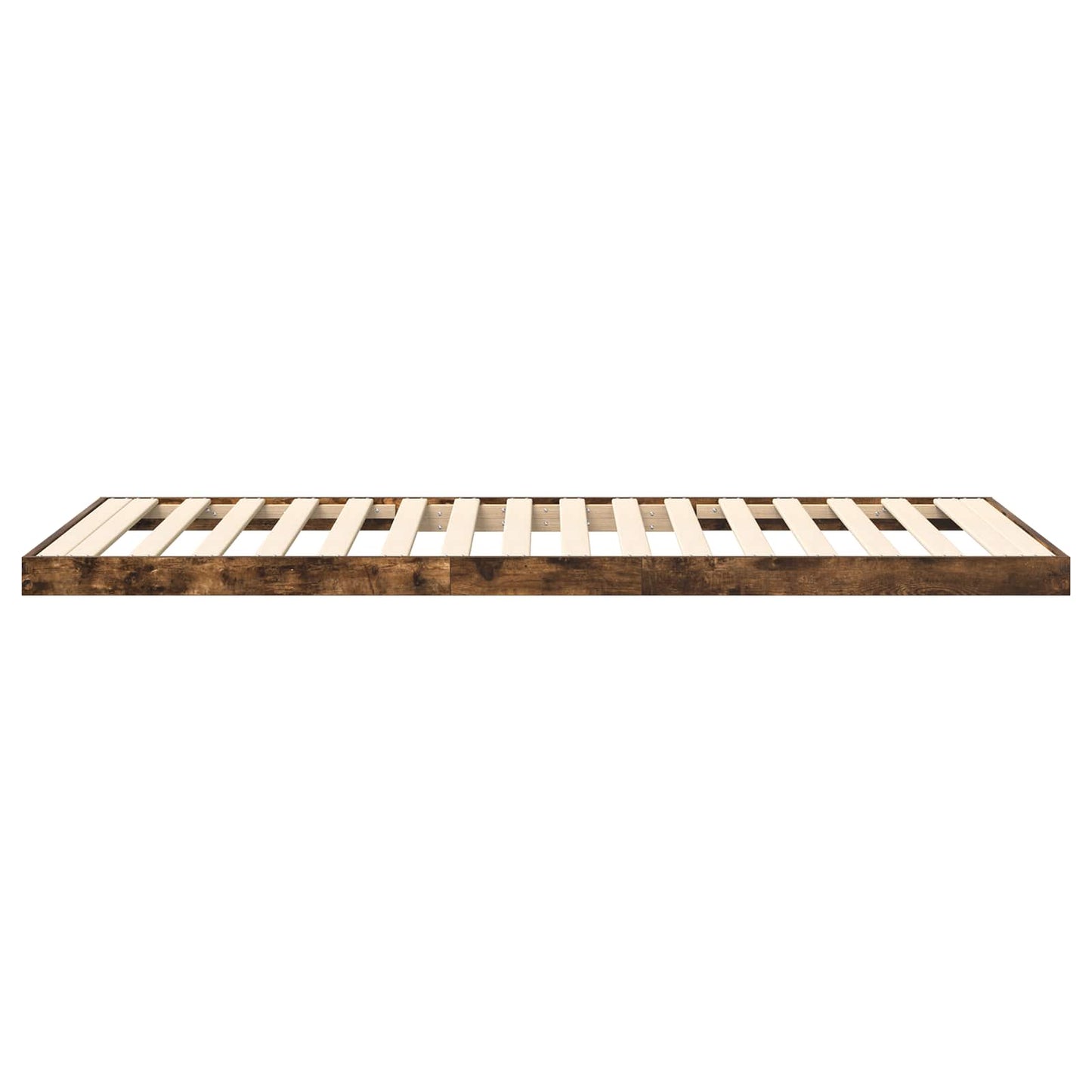 vidaXL Floor Bed Frame Smoked Oak 80 x 200 cm Engineered Wood