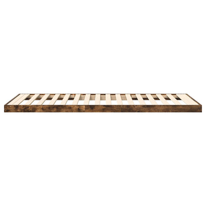 vidaXL Floor Bed Frame Smoked Oak 80 x 200 cm Engineered Wood