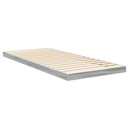 vidaXL Floor Bed Frame Grey Sonoma 80 x 200 cm Engineered Wood