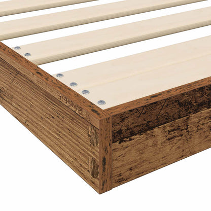 vidaXL Floor Bed Frame Old Wood 80 x 200 cm Engineered Wood