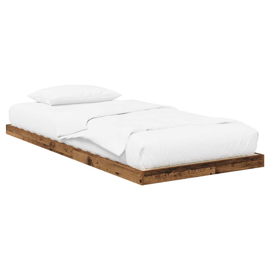 vidaXL Floor Bed Frame Old Wood 80 x 200 cm Engineered Wood
