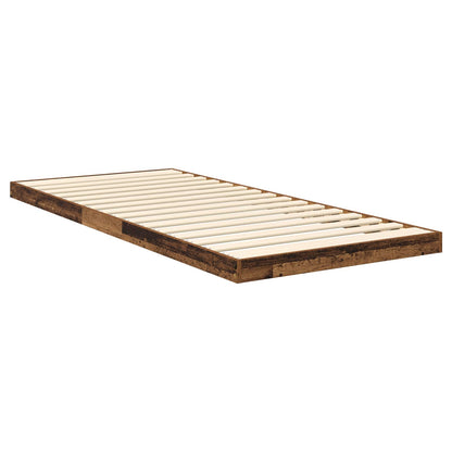 vidaXL Floor Bed Frame Old Wood 80 x 200 cm Engineered Wood