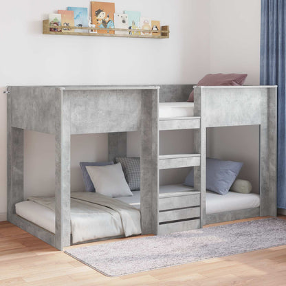 vidaXL Floor Bed Frame Concrete Grey 90 x 200 cm Engineered Wood