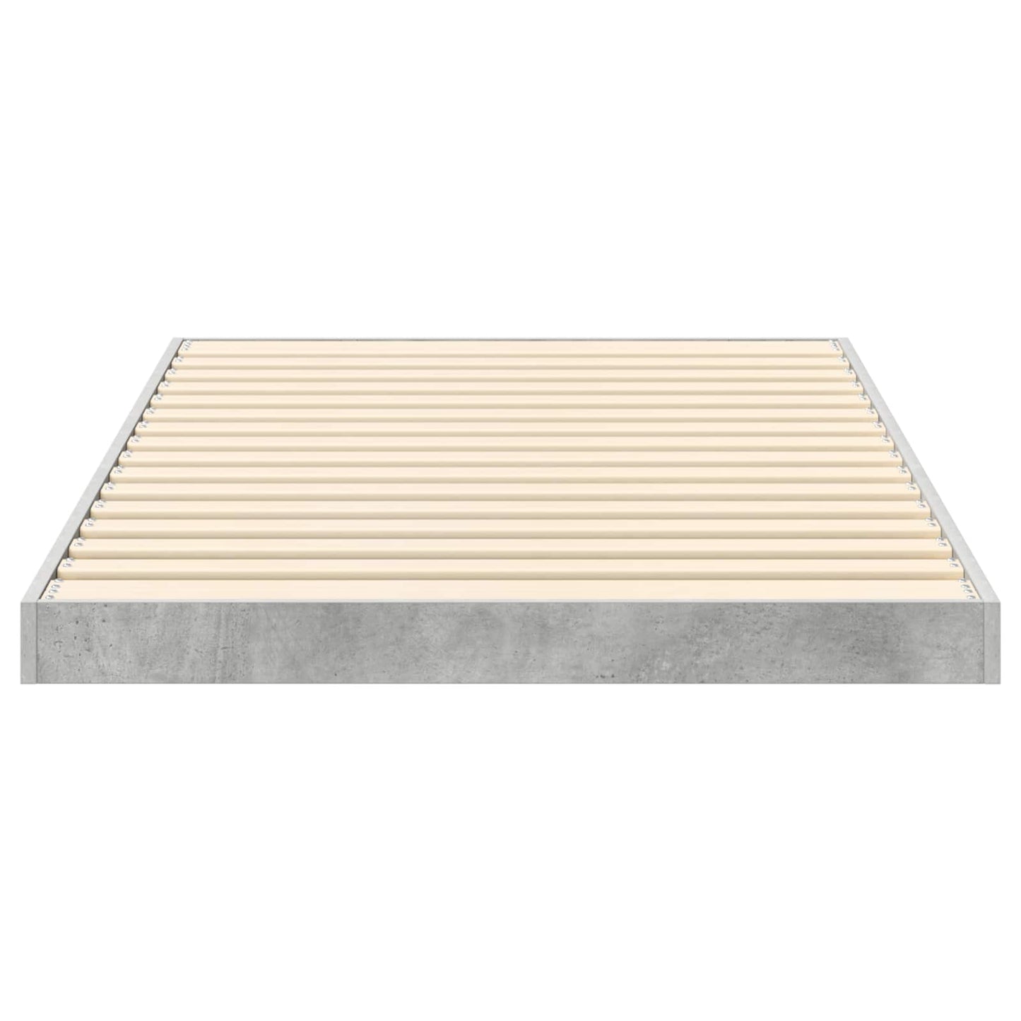 vidaXL Floor Bed Frame Concrete Grey 90 x 200 cm Engineered Wood