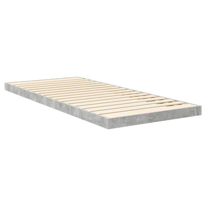 vidaXL Floor Bed Frame Concrete Grey 100 x 200 cm Engineered Wood