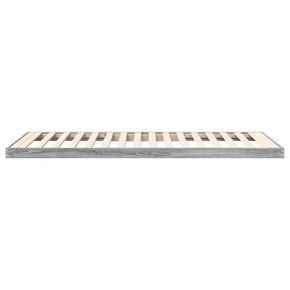 vidaXL Floor Bed Frame Grey Sonoma 100 x 200 cm Engineered Wood