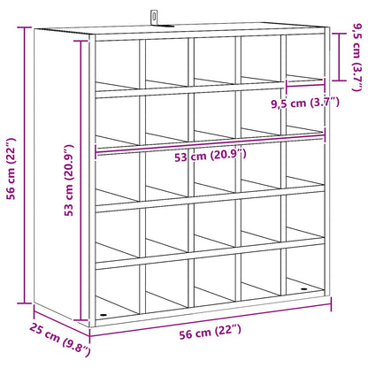 vidaXL Wine Rack 2 pcs White 56 x 25 x 56 cm Solid Pine Wood