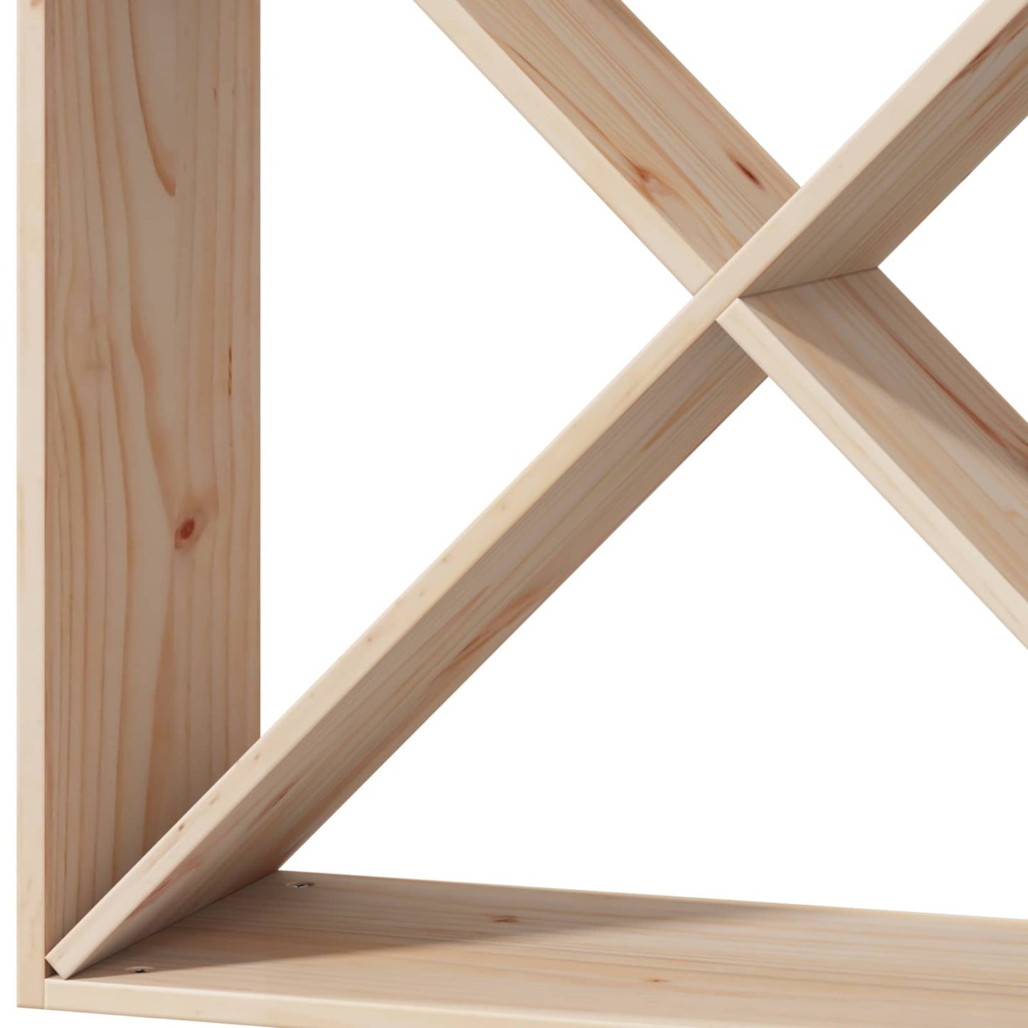 vidaXL Wine Rack 2 pcs Natural 62 x 25 x 62 cm Solid Pine Wood