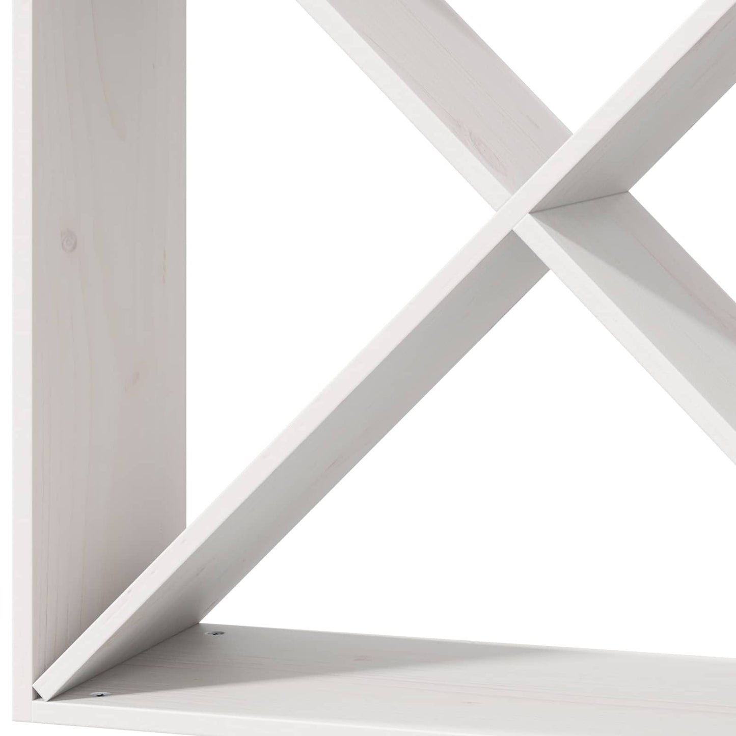 vidaXL Wine Rack 2 pcs White 62 x 25 x 62 cm Solid Pine Wood