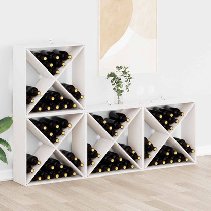 vidaXL Wine Rack 4 pcs White 62 x 25 x 62 cm Solid Pine Wood