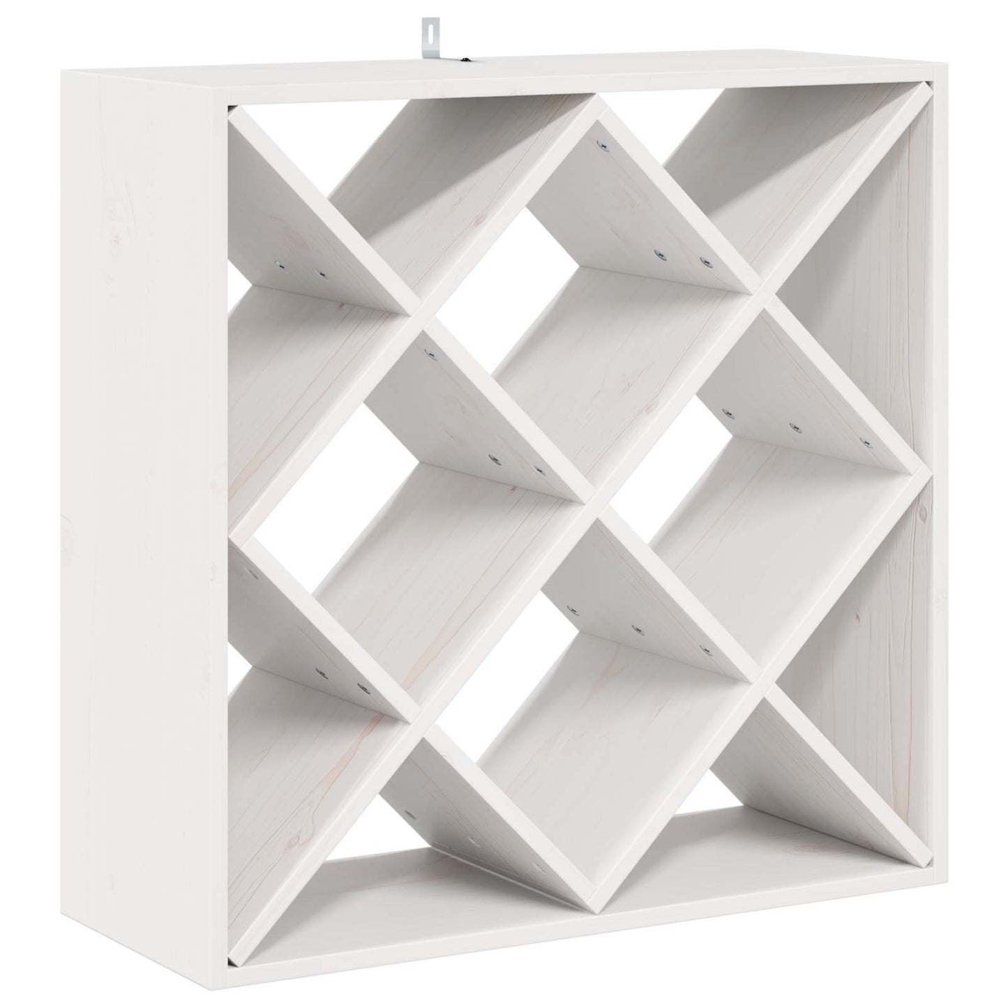 vidaXL Wine Rack 2 pcs White 62 x 25 x 62 cm Solid Pine Wood