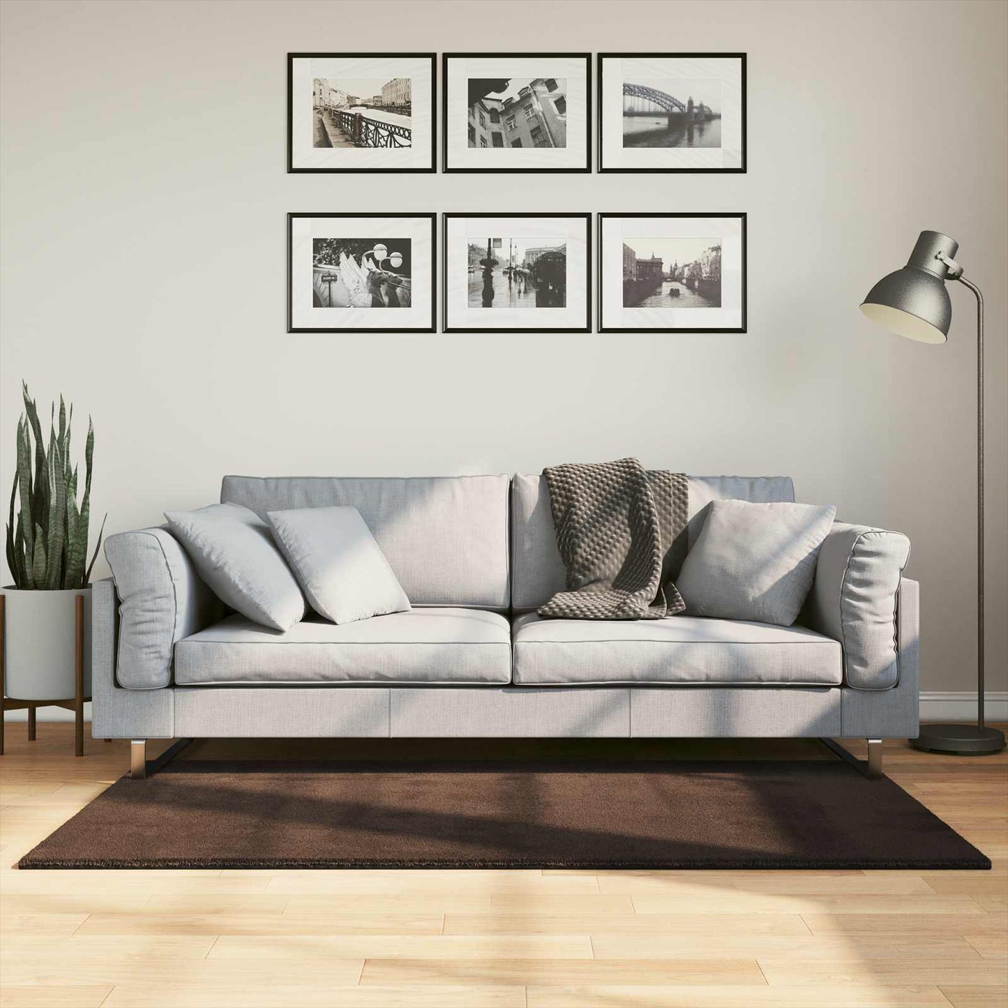 vidaXL Medium Pile Soft and Washable Rug HUARTE Brown 150 x 80 cm