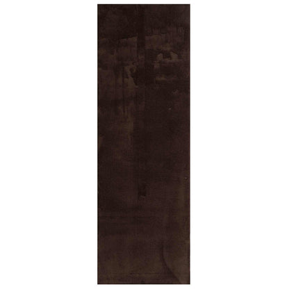 vidaXL Medium Pile Soft and Washable Rug HUARTE Brown 250 x 80 cm